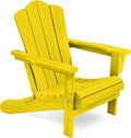Folding Adirondack Chair HDPE All-Weather Patio Chair - Foldable