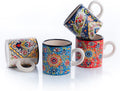 Ceramic Espresso Cups Set of 4 - Handmade 5 Oz Demitasse Cups
