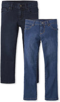 Girls' Bootcut Jeans - Soft, Durable Everyday 2-Pack
