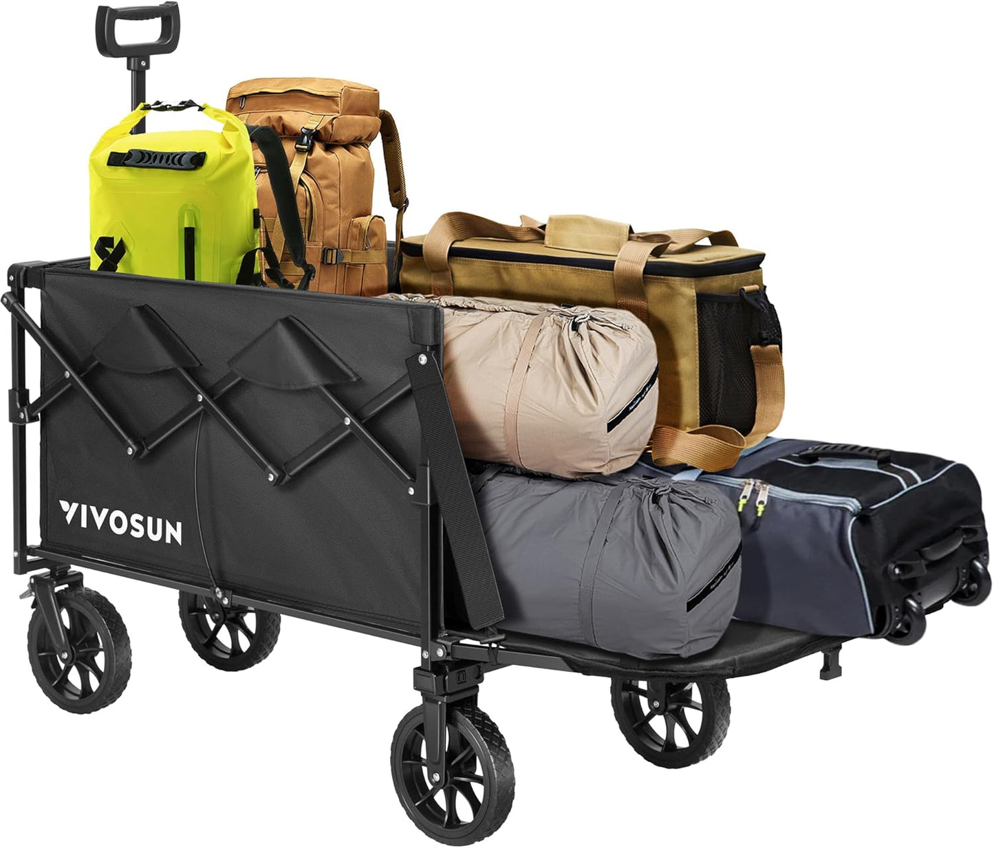 VIVOSUN Collapsible Wagon with Tailgate for Outdoor Utility
