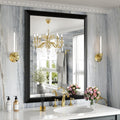 Amorho Black Bathroom Mirror - Stylish 28x36 Inch Design