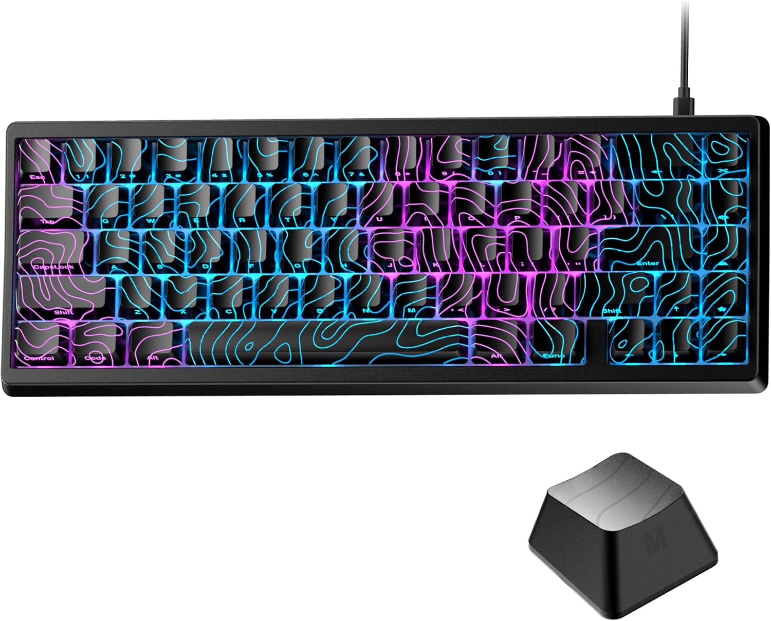 HITIME M67 60% Gaming Keyboard with RGB Backlit and Customization