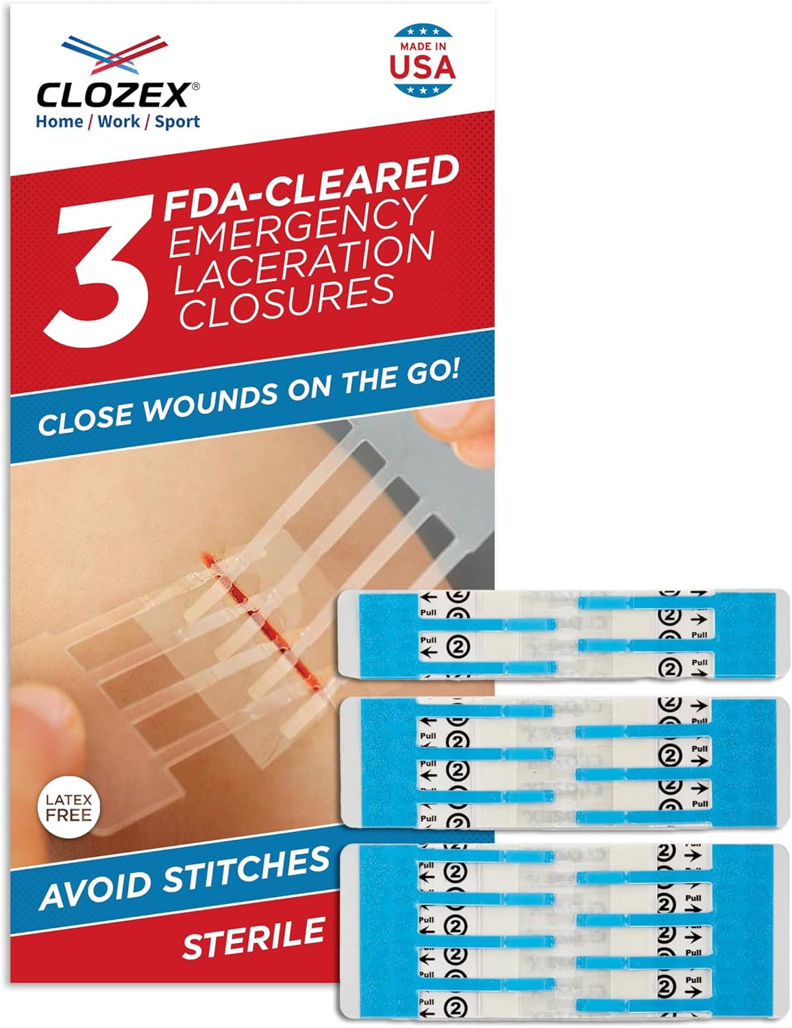 Clozex Emergency Laceration Closures for Quick Wound Repair