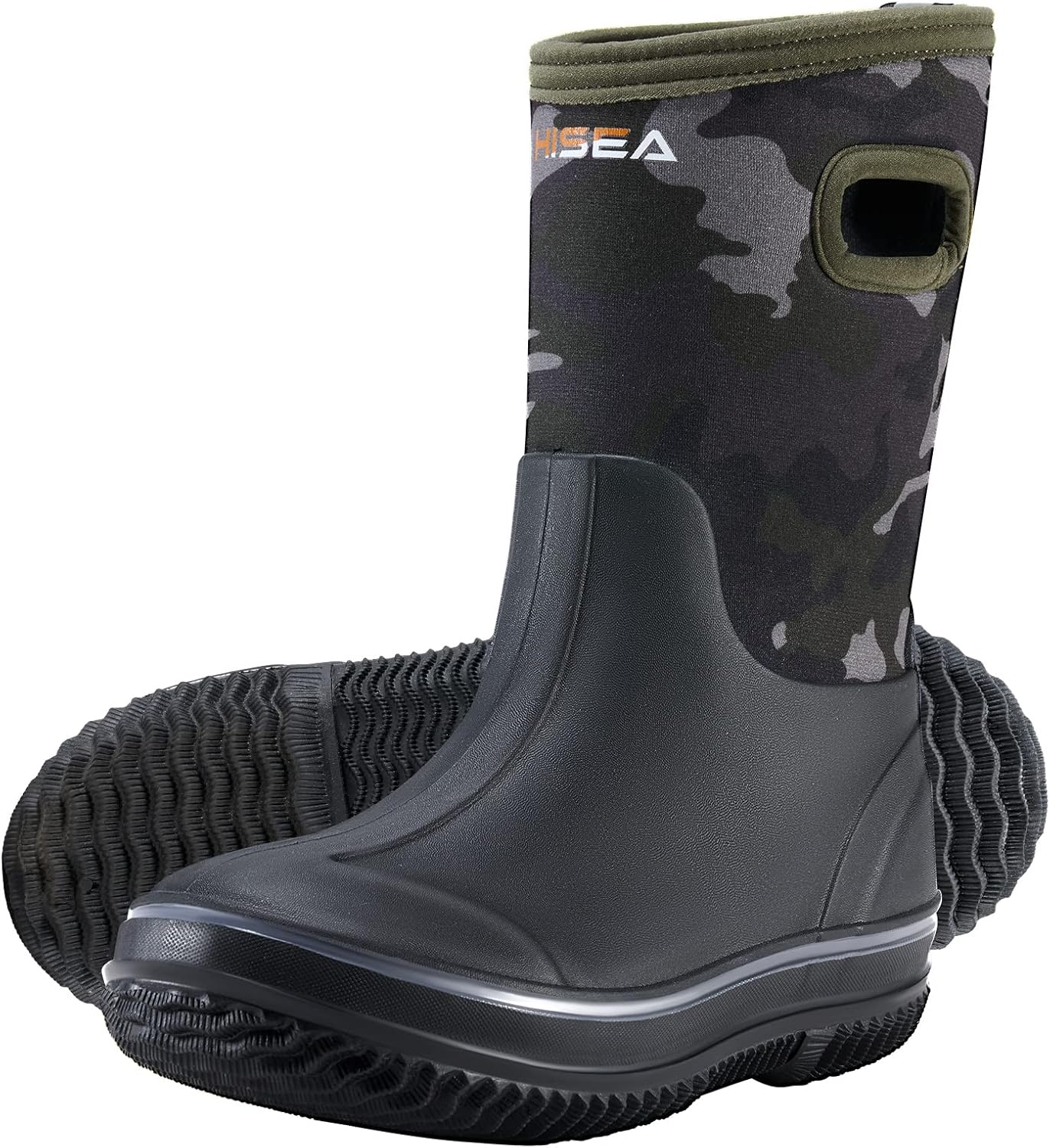 HISEA Kids Rain Boots: Waterproof Insulated Rubber Neoprene