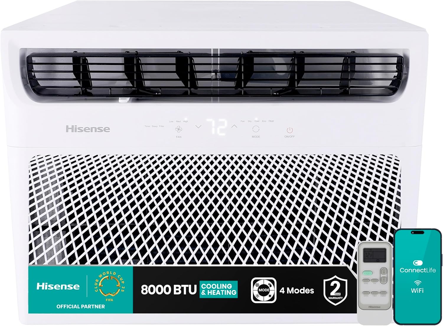 Hisense WCH08R25A Window Air Conditioner with 4 Modes