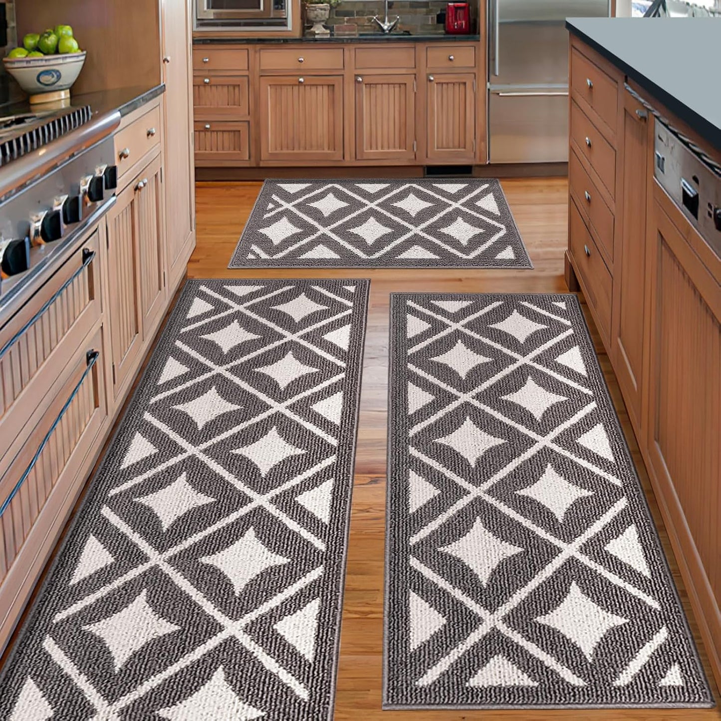 Non Slip Kitchen Rug Sets of 3 for Farmhouse Style Homes