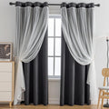 Versatile Layered Curtain Panel Set with Blackout and Sheer Options
