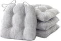 Set of 4 Dining Chair Cushions with Non-Slip Backing for Support