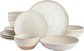 Gibson Elite 16 Piece Dreamweaver Double Bowl Terracotta Dinnerware