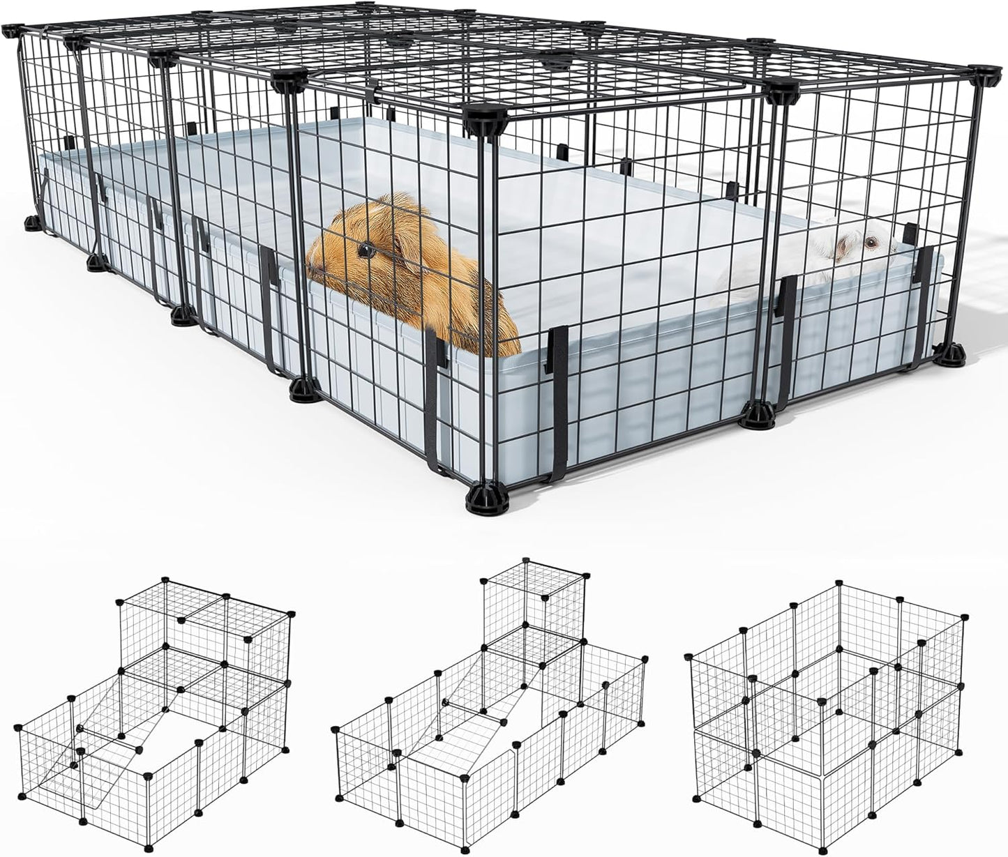 BUCATSTATE 20 Panels Guinea Pig Playpen with Waterproof Mat