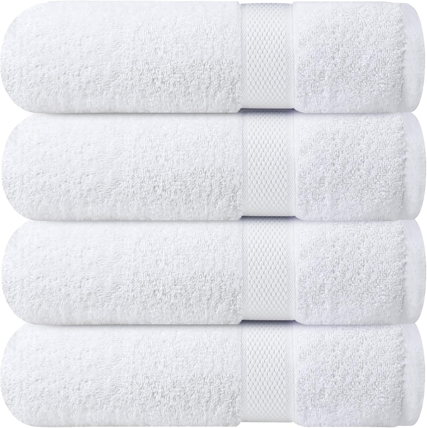 Luxury 100% Ring-Spun Cotton Bath Towels Set of 4 for Home
