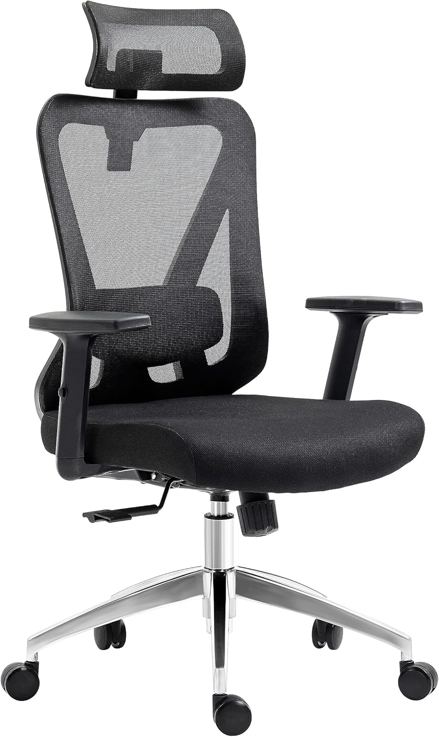 Tech Mobili Ergonomic Office Chair + Adjustable Lumbar & Headrest