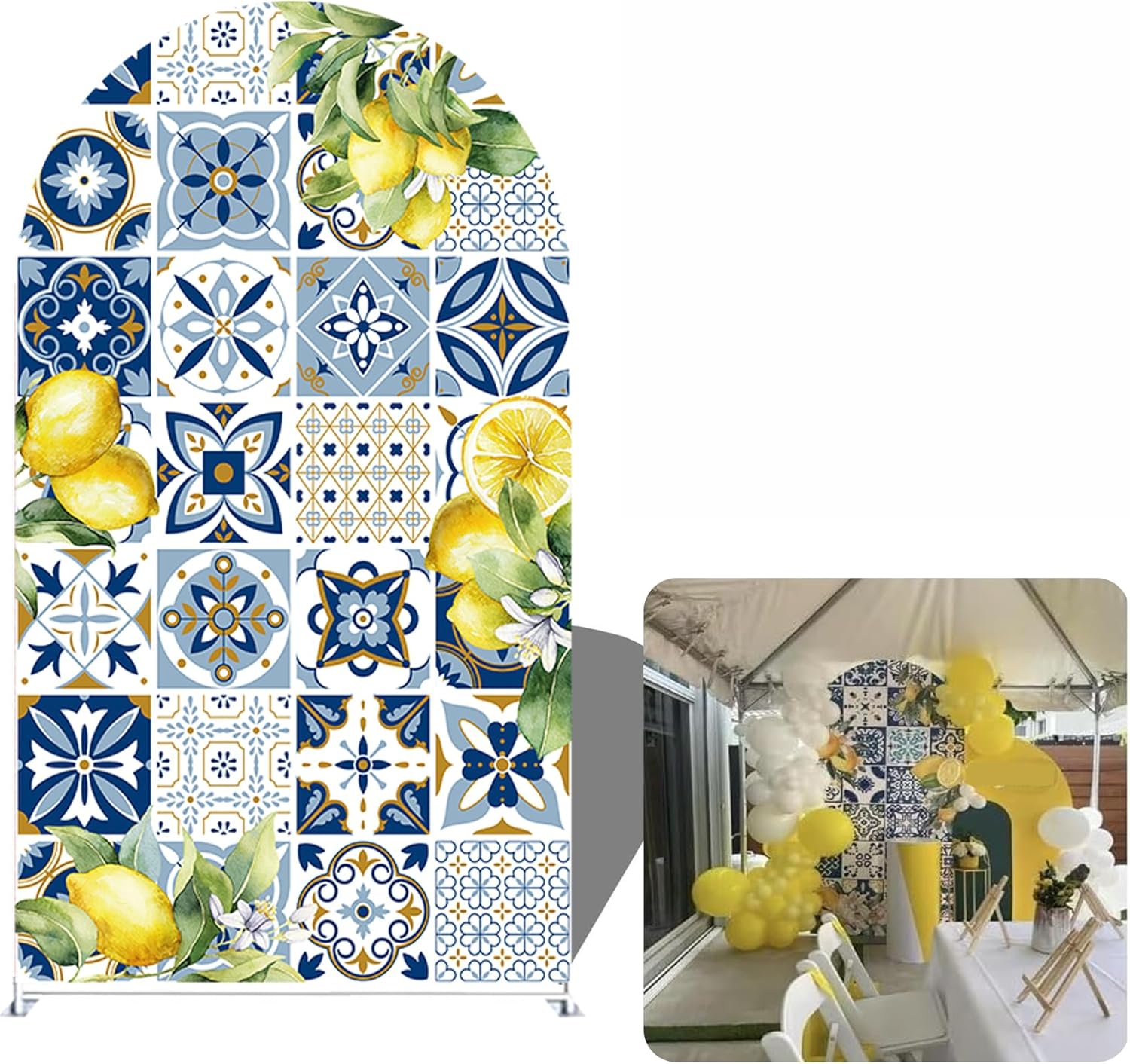 AOSTO Morocco Mediterranean Arch Backdrop Cover for Events