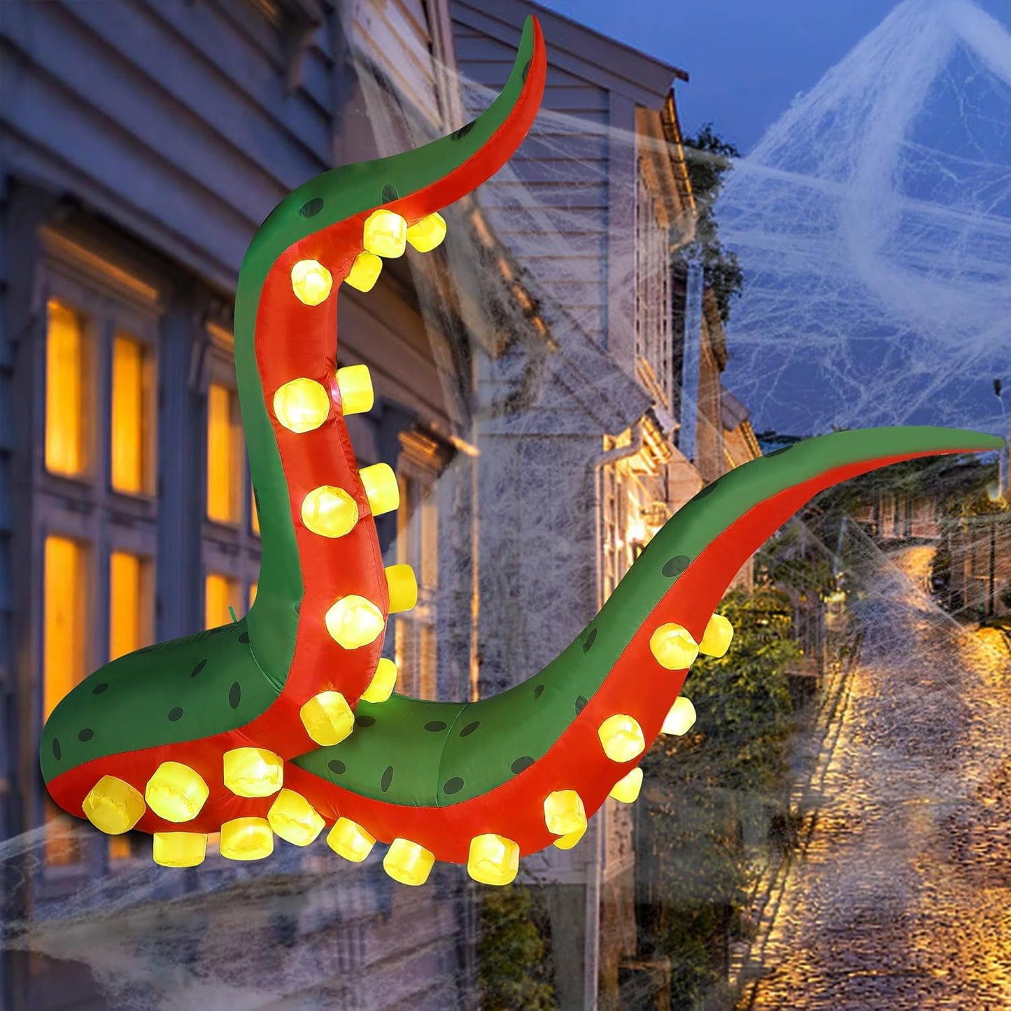Inflatable Lighted Octopus Tentacle Decorations for Halloween Fun