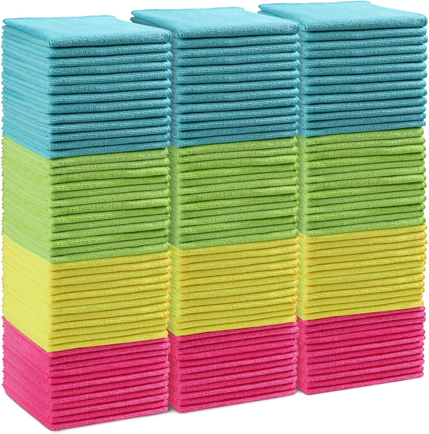 Microfiber Cleaning Cloths 150 Pack for Effective Cleaning Tasks