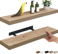 Ballucci Floating Shelves 24 in Set of 2 - Invisible Brackets, Natural