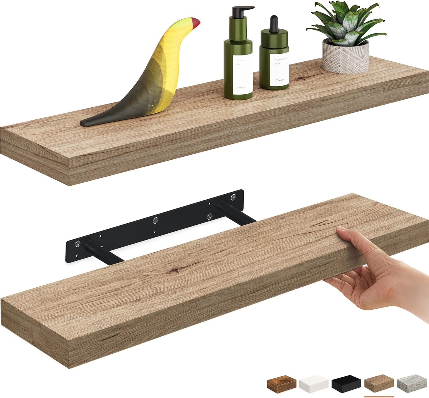 Ballucci Floating Shelves Set of 2 for Stylish Home Decor