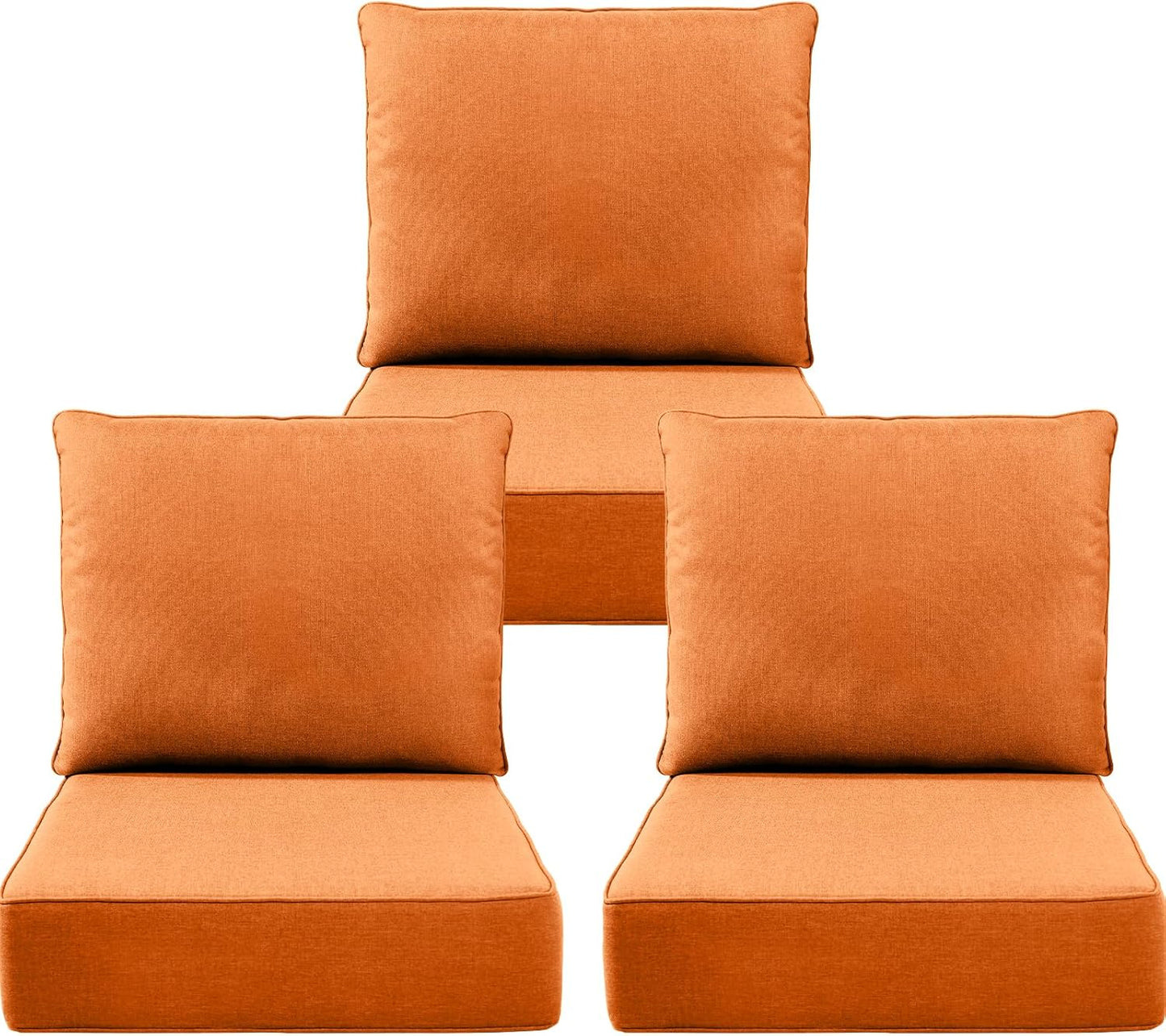 Luxury 6-Inch Outdoor Cushions for Patio Furniture Set of 3