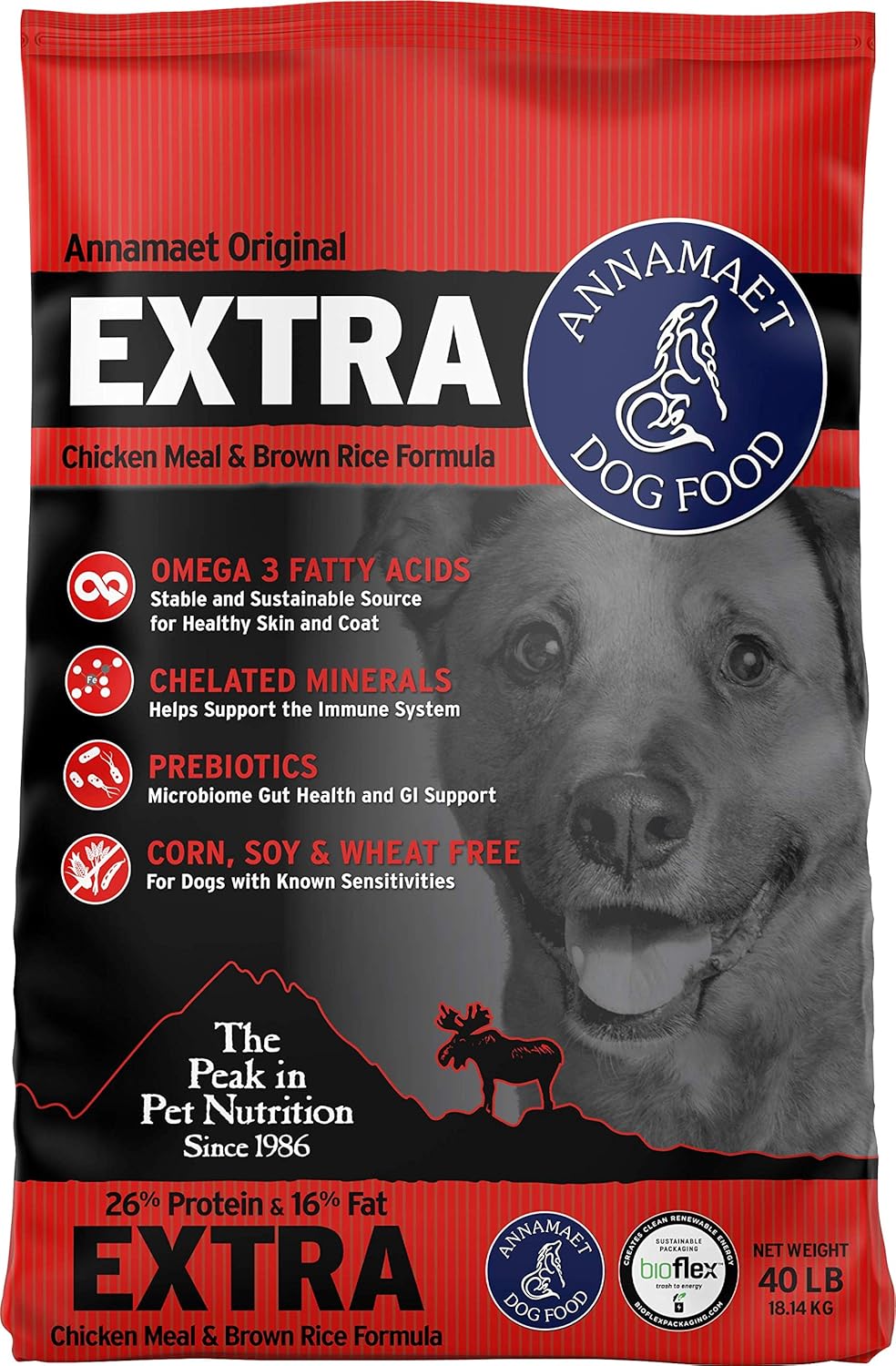 Annamaet Original Extra Formula Dry Dog Food for Optimal Health
