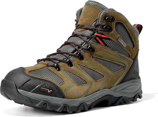 NORTIV 8 Men's Ankle High Waterproof Hiking Boots for Comfort