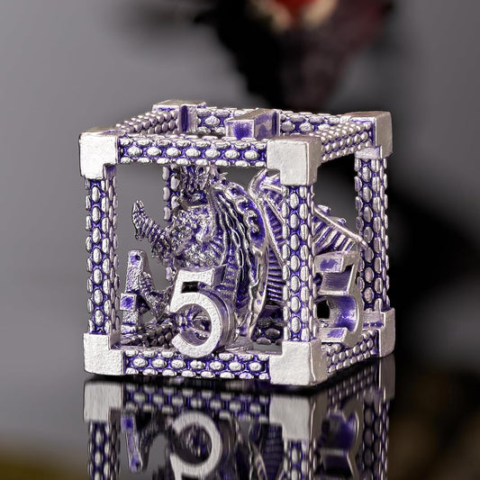 DND Dice Set with 3D Dragon Design for RPG Table Games