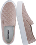 Faze Womens Quilted Faux Leather Slip-On Sneaker - Memory Foam Comfort