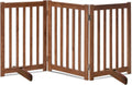 Solid Hardwood Freestanding Pet Gate - Elegant Indoor Safety