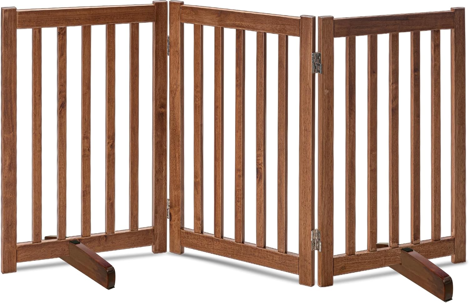 LZRS Solid Hardwood Freestanding Pet Gate for Indoor Use
