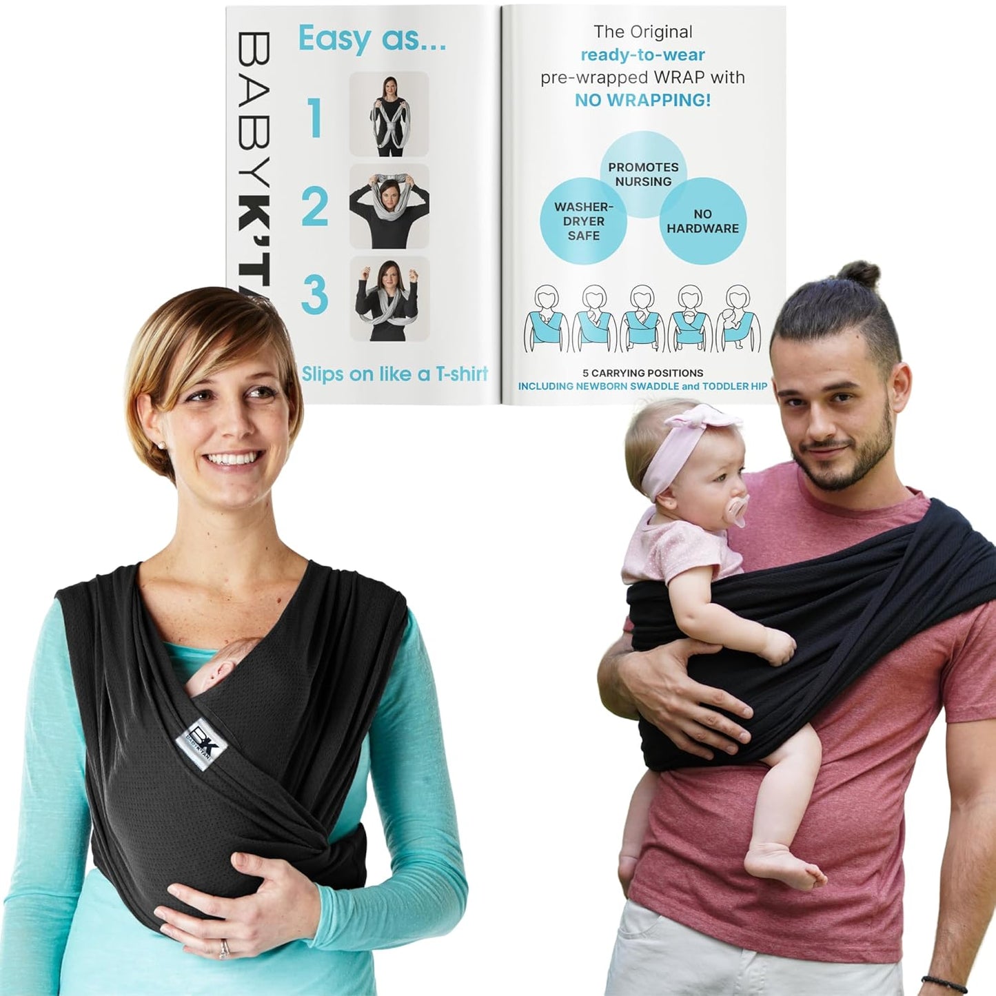 Breeze Baby K'tan Carrier: Easy Pre-Wrapped Baby Sling Gift