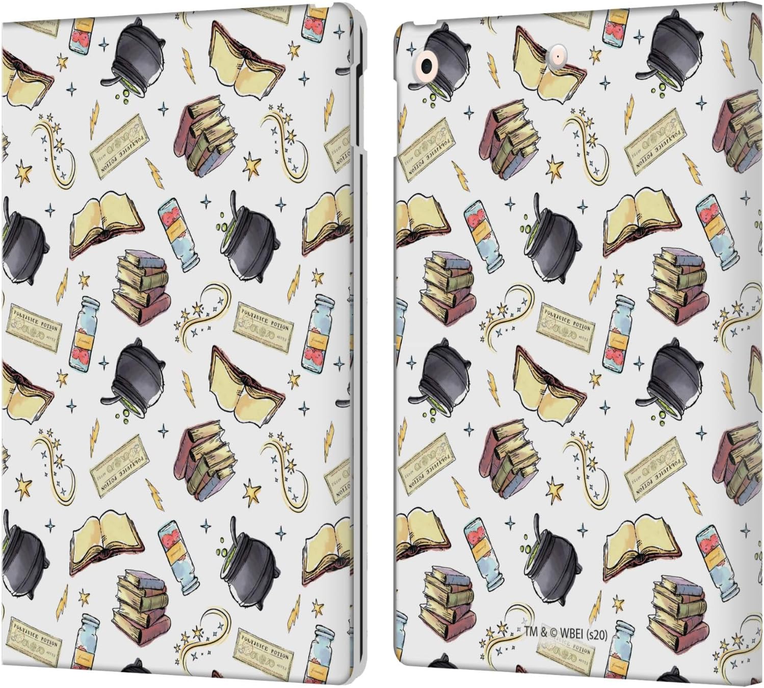 Harry Potter Hogwarts Pattern Leather Wallet Case for iPad 10.2