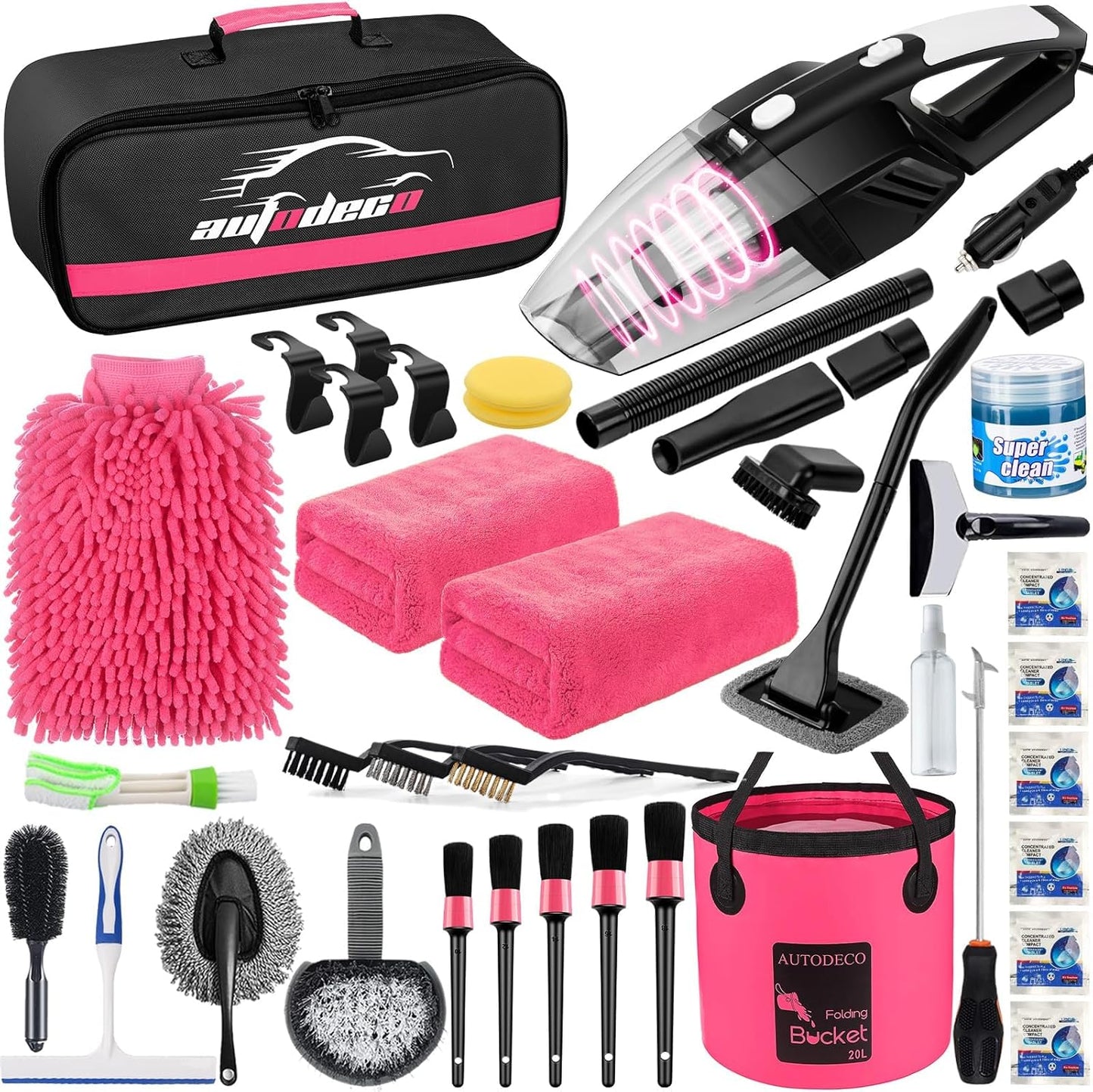 Complete Car Care Kit with High Power Vacuum - AUTODECO