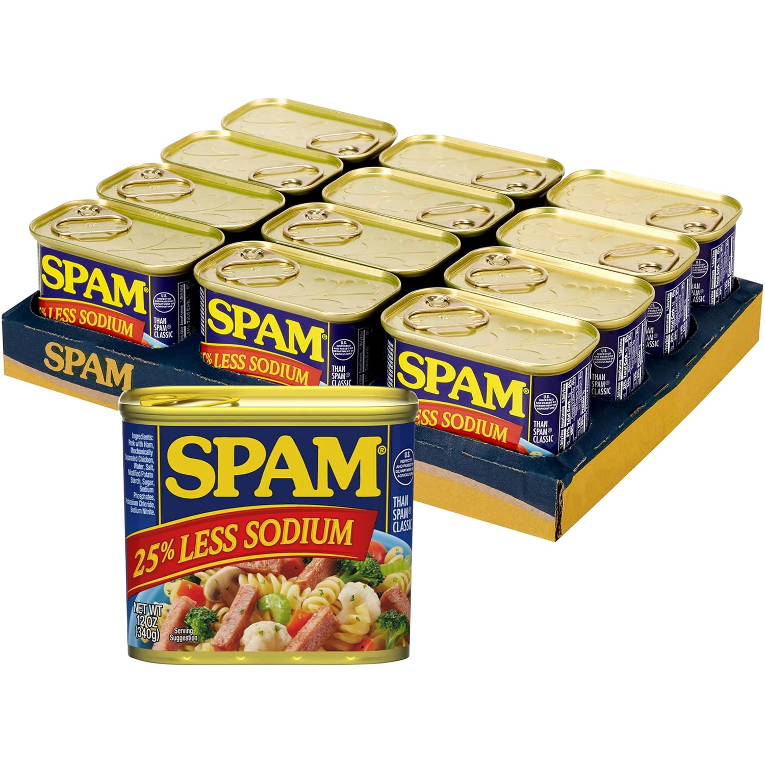 SPAM 25% Less Sodium Canned Meats for Delicious Meals