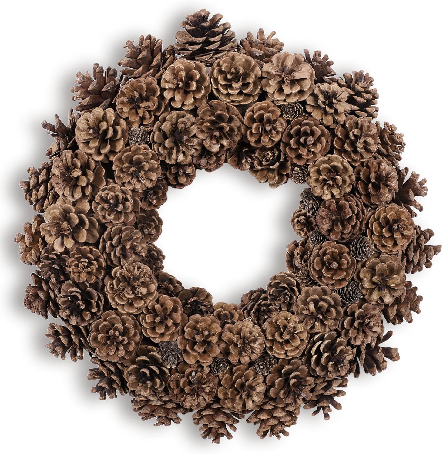 Fall Wreaths for Front Door 18 Inch Pine Cone Wreath Decor