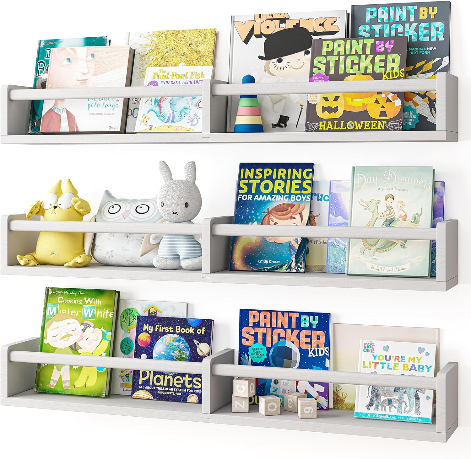 Floating Bookshelves for Nursery Storage and Decor by Fixwal