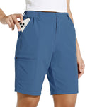 Willit Women's 10in Hiking Cargo Shorts - Quick Dry Comfort Clothing