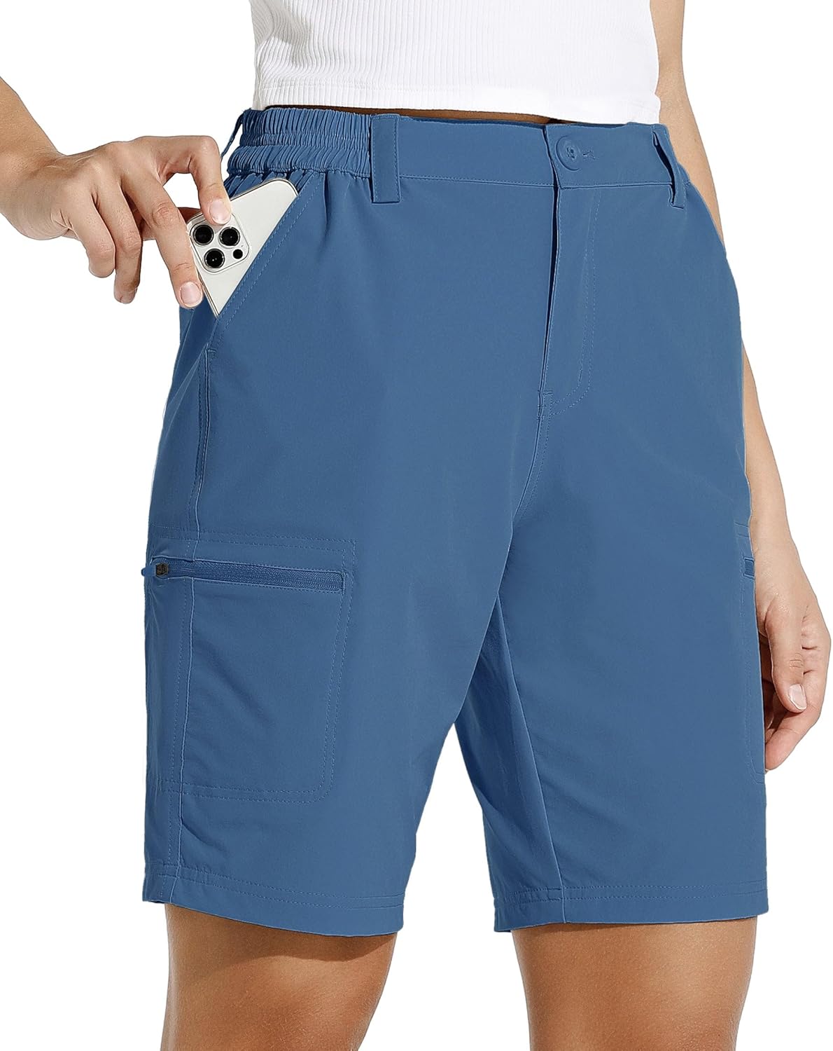 Willit Women's 10in Hiking Cargo Shorts for Active Summer Fun