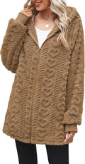 ReachMe Women's Warm Fleece Zip Up Jacket - Stylish Oversized Fit