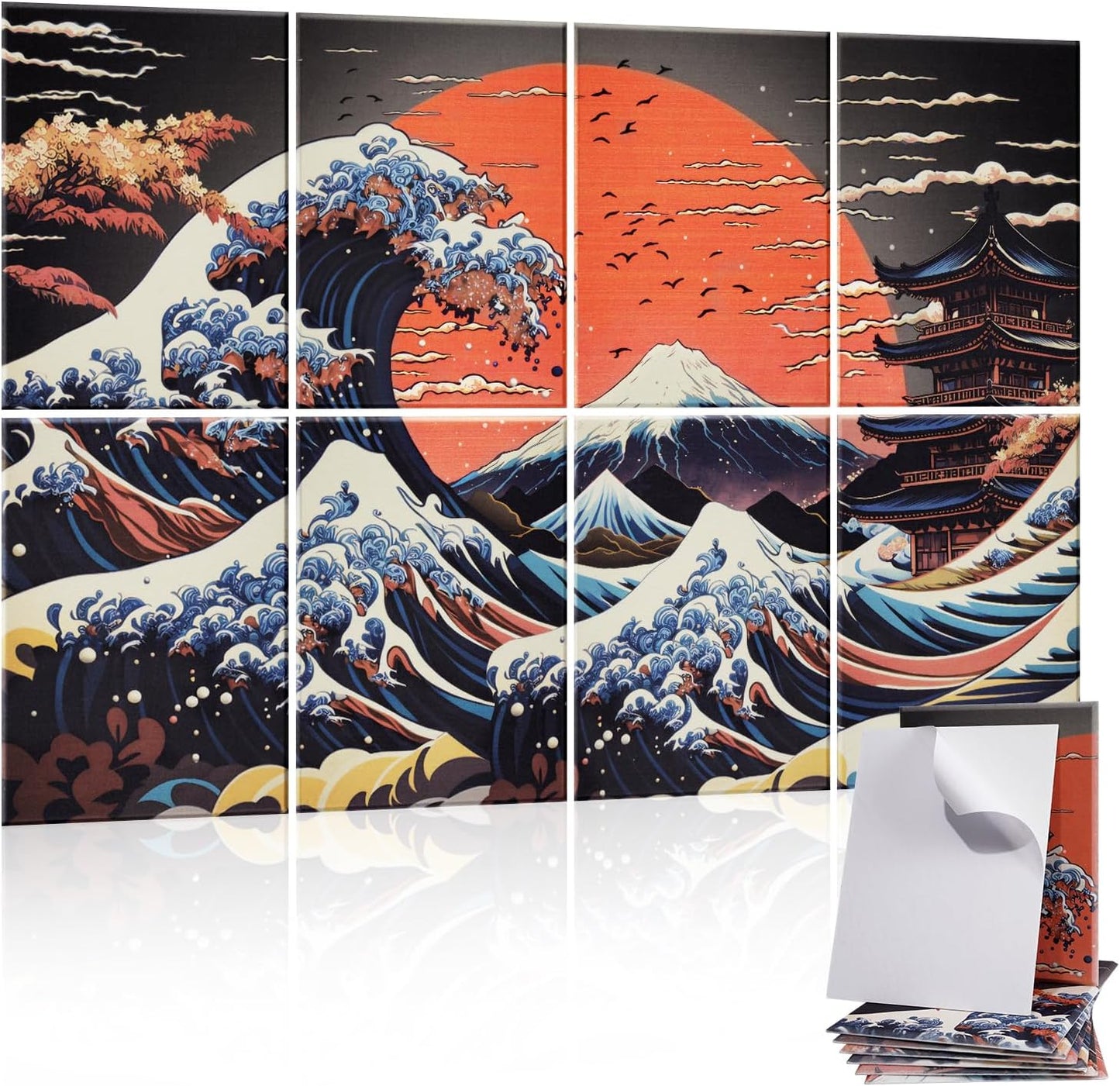 8 Pcs Art Acoustic Wall Panels for Soundproofing and Decor