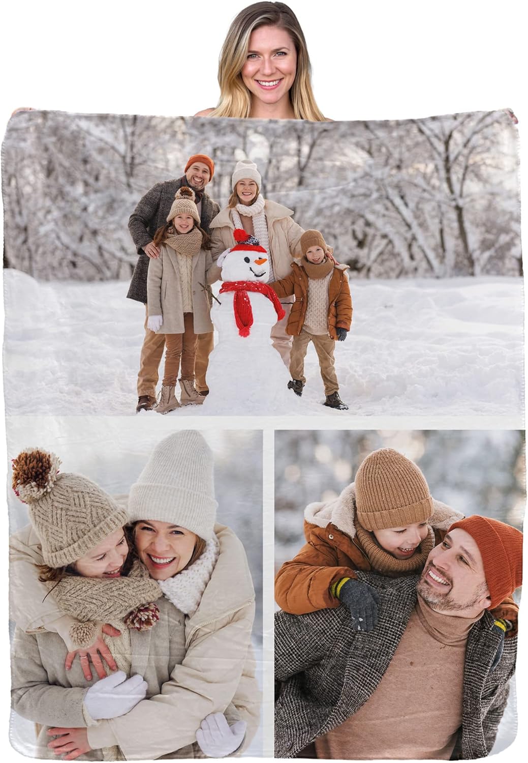 Ultra-Soft Sherpa-Backed Custom Photo Fleece Blanket for Comfort