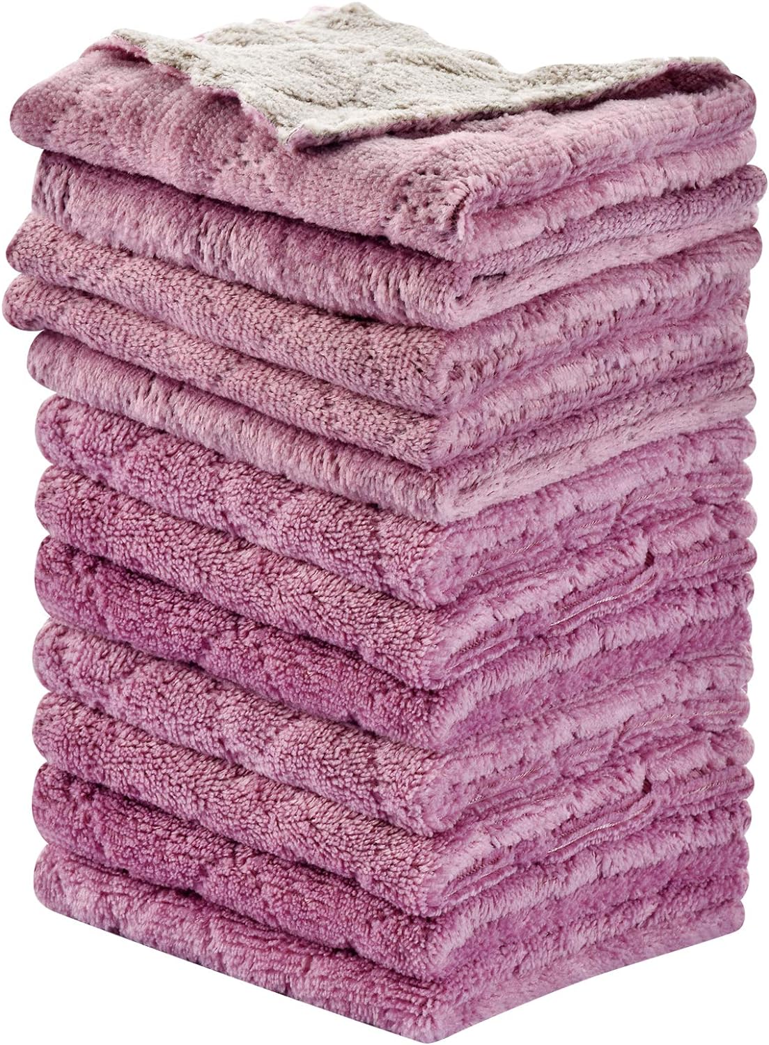 OstWony Microfiber Cleaning Rag Set - 12PCS, Reusable & Multipurpose