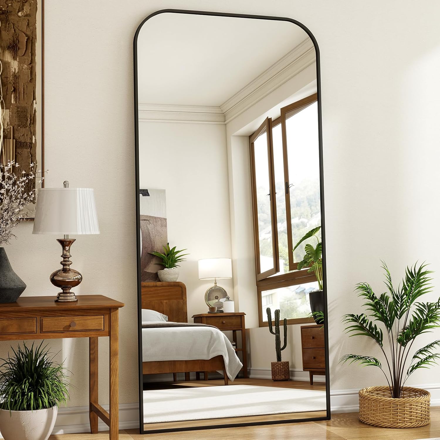 77x38 Full Length Mirror with Stand and Wall Mount Options