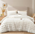 White Comforter Set Queen Ultra Soft Faux Fur Comforter - Cozy Winter
