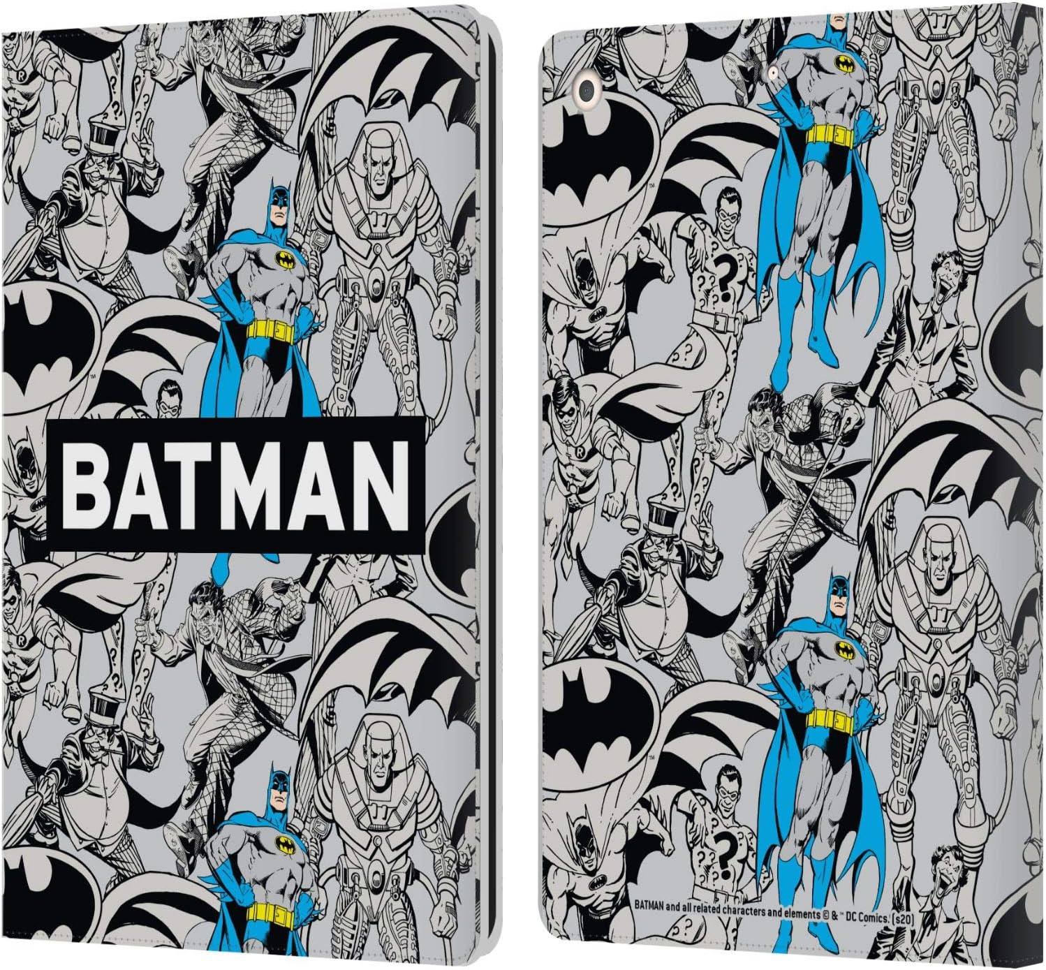 Batman DC Comics Vintage Leather Wallet Case for iPad 10.2