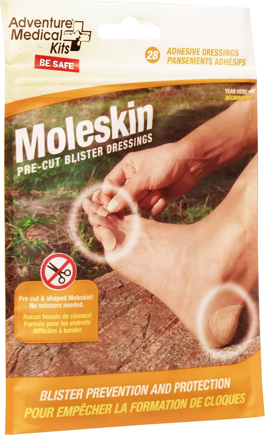 Instant Relief: Pre-Cut Moleskin Dressing (28-Count)