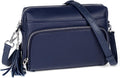 Genuine Leather Crossbody Purse for Women - RFID Wallet & Tassel