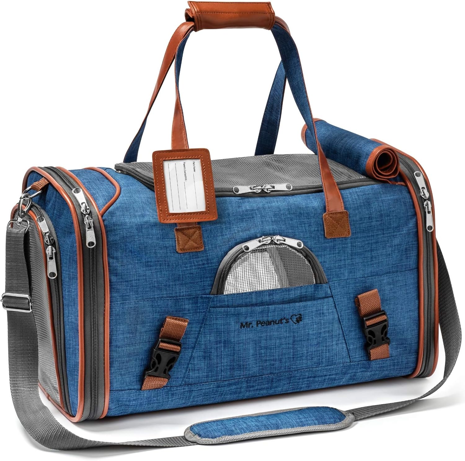 Mr. Peanut's Airline Approved Soft Sided Pet Carrier for Travel