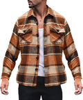 Men's Plaid Flannel Ski Jacket: Hooded, Thick & Casual