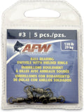 American Fishing Wire Black Ball Bearing Swivels (5 Pieces)