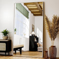 Full Length Mirror with Stand 38in x 77in Full Body Mirror - Sleek