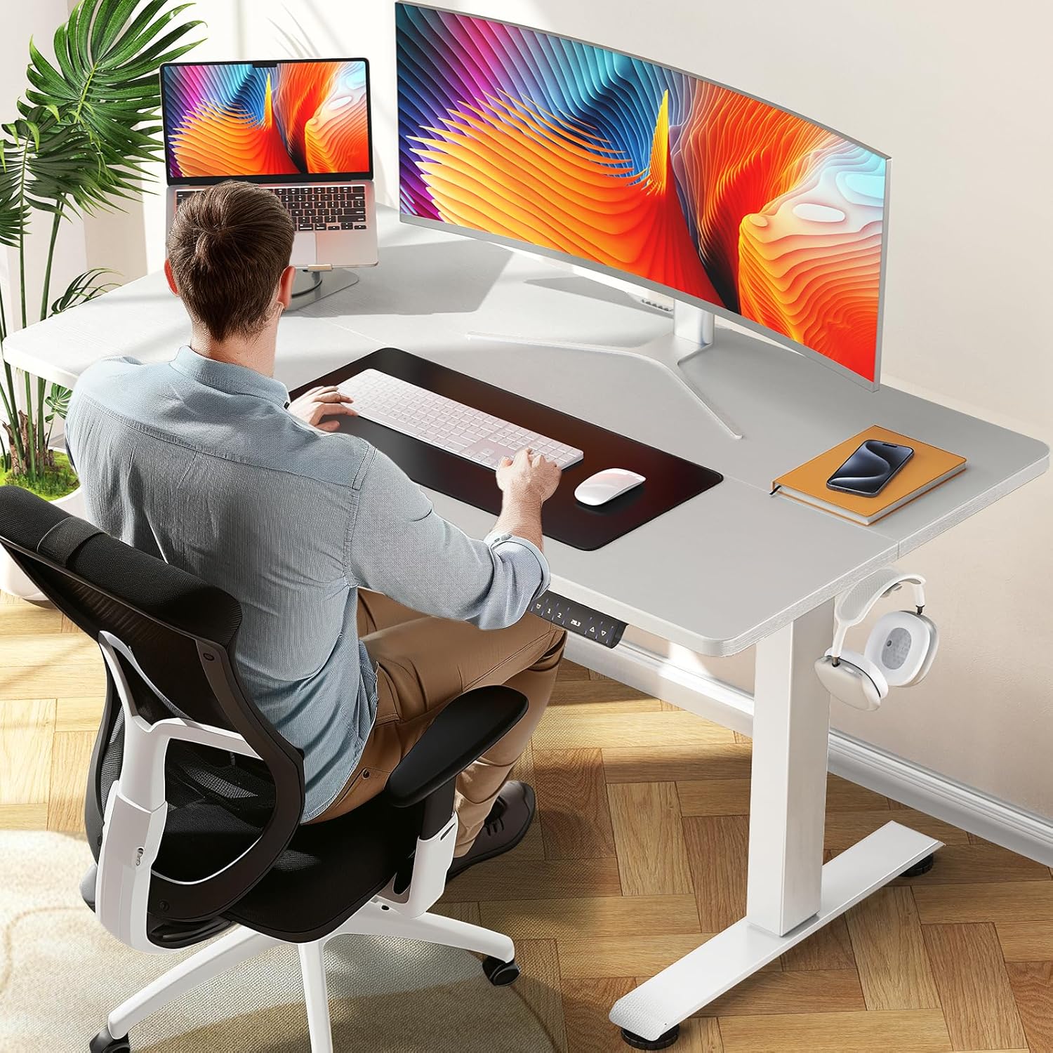 Height Adjustable Electric Standing Desk by Veken